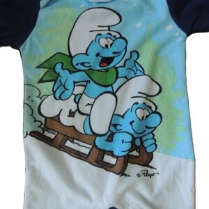 3/35$ Smurfs Blue Kids One Piece Footie